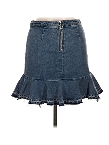 Intermix Denim Skirt (view 2)