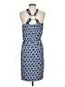 Mud Pie Print Blue Casual Dress Size S - photo 2