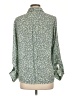 The Limited 100% Polyester Print Green 3/4 Sleeve Blouse Size L - photo 2