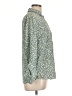 The Limited 100% Polyester Print Green 3/4 Sleeve Blouse Size L - photo 4