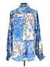 Fate 100% Polyester Floral Blue Long Sleeve Blouse Size L - photo 2