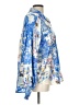 Fate 100% Polyester Floral Blue Long Sleeve Blouse Size L - photo 4