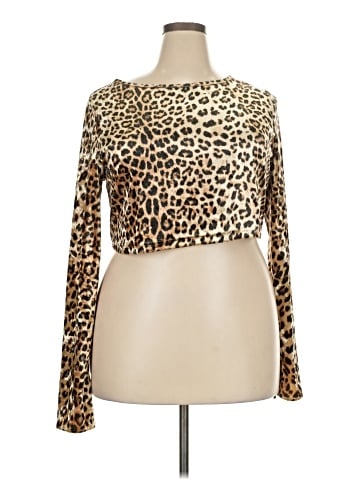 Shein Curve Long Sleeve T-Shirt (view 1)