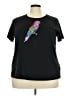 Quacker Factory Black Short Sleeve Top Size 2X - photo 1
