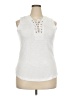 Classique 100% Cotton White Sleeveless Blouse Size XXL - photo 1