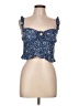 Motel 100% Viscose Blue Sleeveless Blouse Size L - photo 1