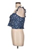 Motel 100% Viscose Blue Sleeveless Blouse Size L - photo 5
