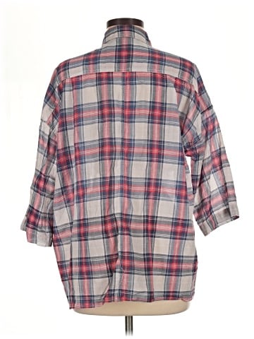 Max Studio 3/4 Sleeve Button-Down Shirt (view 2)