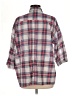 Max Studio 100% Cotton Plaid Gray 3/4 Sleeve Button-Down Shirt Size M - photo 2