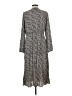 Chaps 100% Viscose Print Gray Casual Dress Size L - photo 2