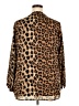 Daniel Rainn 100% Polyester Animal Print Brown Long Sleeve Blouse Size 2X - photo 2