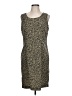 Kathie Lee 100% Polyester Animal Print Brown Cocktail Dress Size 12 - photo 1