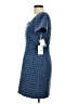 CeCe 100% Polyester Tweed Blue Casual Dress Size 10 - photo 5