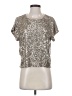 Generation Love 100% Polyester Metallic Silver Short Sleeve T-Shirt Size S - photo 1