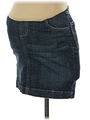 Indigo Blue Denim Skirt (view 1)