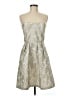 Cynthia Steffe Metallic Silver Cocktail Dress Size 6 - photo 1