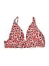 J.Crew Animal Print Red Swimsuit Top Size M - photo 1