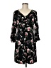 Kaari Blue Floral Black Casual Dress Size M - photo 1