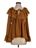 Moon River 100% Polyester Brown Long Sleeve Blouse Size XS - photo 1