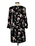 Kaari Blue Floral Black Casual Dress Size M - photo 2