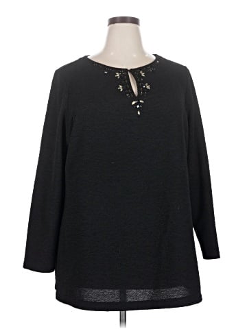 Dana Buchman Long Sleeve Henley (view 1)