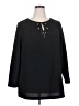 Dana Buchman 100% Polyester Solid Black Long Sleeve Henley Size 2X - photo 1