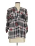 French Laundry 100% Polyester Plaid Gray 3/4 Sleeve Blouse Size M - photo 1
