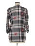 French Laundry 100% Polyester Plaid Gray 3/4 Sleeve Blouse Size M - photo 2