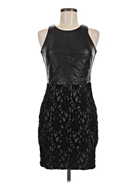 bailey 44 black lace dress Bailey 44 Small Black Leather & Lace Sheath Dress LBD Cocktail Date Night