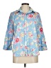Chaps Floral Blue 3/4 Sleeve Button-Down Shirt Size M (estimated) - photo 1