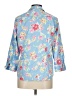 Chaps Floral Blue 3/4 Sleeve Button-Down Shirt Size M (estimated) - photo 2