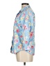 Chaps Floral Blue 3/4 Sleeve Button-Down Shirt Size M (estimated) - photo 5
