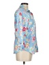 Chaps Floral Blue 3/4 Sleeve Button-Down Shirt Size M (estimated) - photo 4