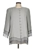 Assorted Brands 100% Silk Gray 3/4 Sleeve Silk Top Size M - photo 1
