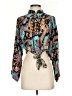 Haute Hippie Paisley Teal Long Sleeve Blouse Size XS - photo 1