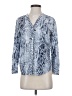 Soft Joie Animal Print Blue Long Sleeve Blouse Size S - photo 1