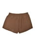 Unbranded 100% Polyester Solid Brown Shorts Size XL - photo 2