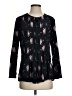 Tylho 100% Silk Black Long Sleeve Silk Top Size S - photo 1