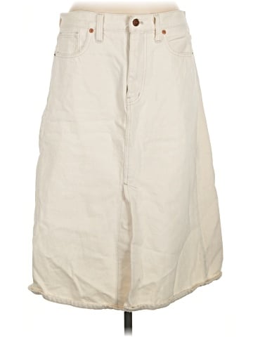 Madewell Denim A-Line Midi Skirt in Vintage Canvas Wash (view 1)