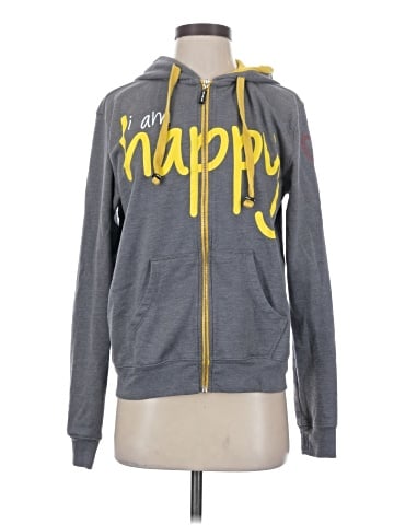 Peace Love World Zip Up Hoodie (view 1)