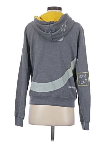 Peace Love World Zip Up Hoodie (view 2)