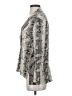 Elizabeth and James 100% Silk Animal Print Snake Print Gray Silver Jacket Size XS - photo 5
