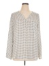 Pleione 100% Polyester Houndstooth Ivory 3/4 Sleeve Blouse Size XL - photo 1