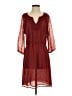 Nurture 100% Polyester Polka Dots Burgundy Casual Dress Size S - photo 1