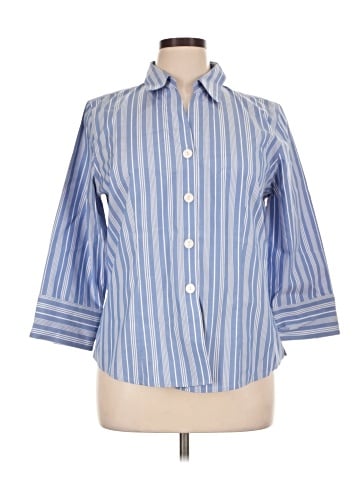 Foxcroft 3/4 Sleeve Button-Down Shirt (view 1)