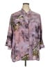 Citron Animal Print Purple 3/4 Sleeve Blouse Size 2X - photo 1