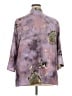 Citron Animal Print Purple 3/4 Sleeve Blouse Size 2X - photo 2