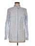 Jaclyn Smith 100% Cotton Checkered-gingham Blue Long Sleeve Button-Down Shirt Size M - photo 1