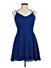 Forever 21 100% Polyester Solid Blue Cocktail Dress Size M - photo 1