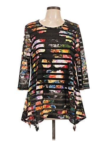 Pleats Collection 3/4 Sleeve Top (view 1)